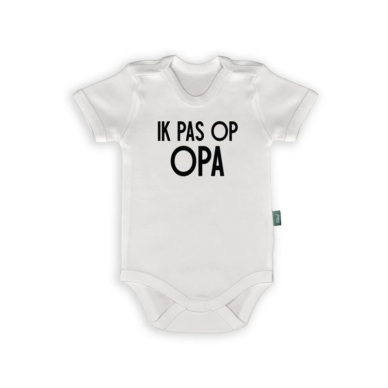 Rompertje met Tekst – “Ik pas op Opa / Oma” – Grappig Cadeau voor Grootouders