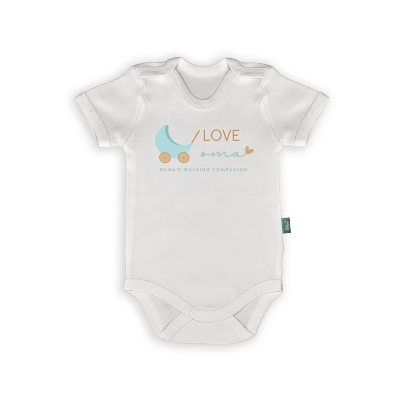 Rompertje met Tekst – “Love Oma / Opa – Walking Companion” – Lief Cadeau voor Grootouders
