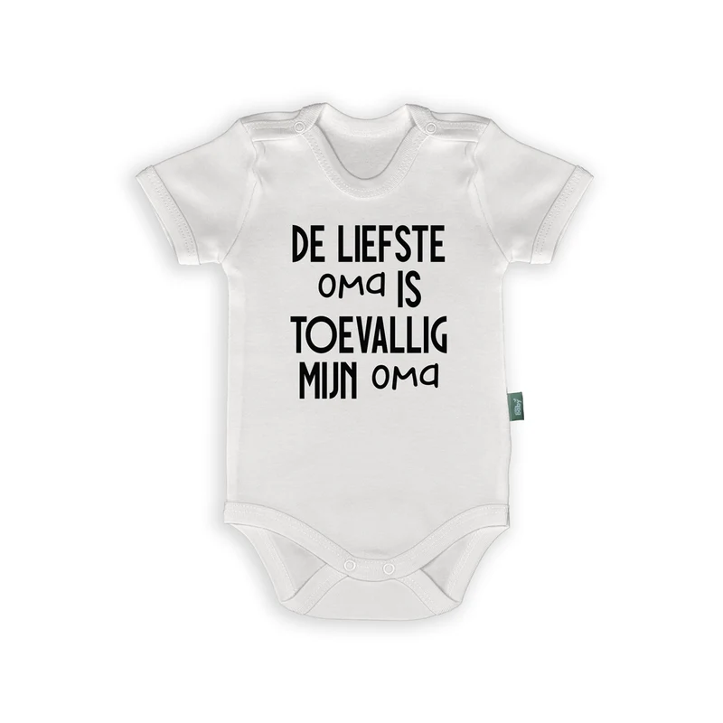 Rompertje met Tekst – “De liefste Oma / Opa is toevallig mijn Oma / Opa” – Grappig Cadeau voor Grootouders