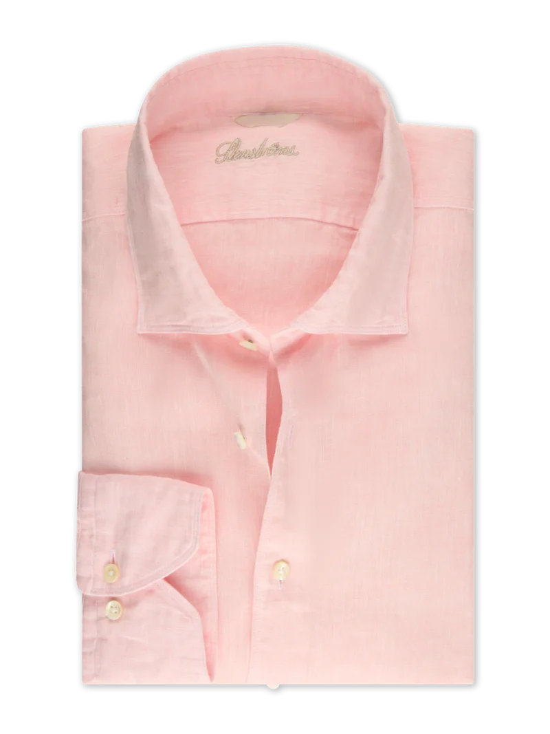 STENSTRÖMS Linen Shirt Regular XS Sleeve - Light Pink