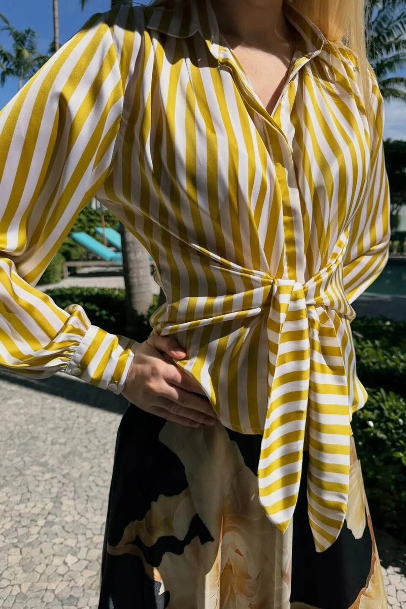 Karmamia - Lee Shirt 2345 - Yellow Stripe
