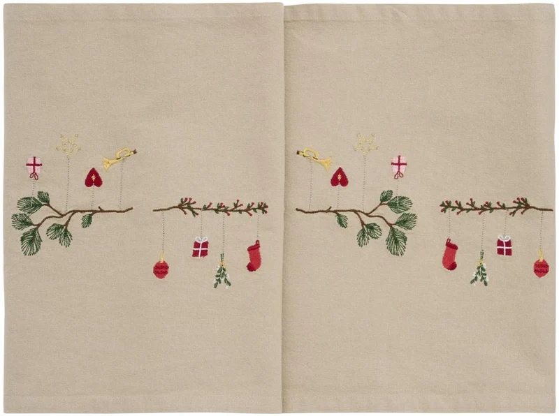 Ib Laursen - BordløBer Tradition Grene M/HæNgende Julepynt HøRfarvet - 63062-76
