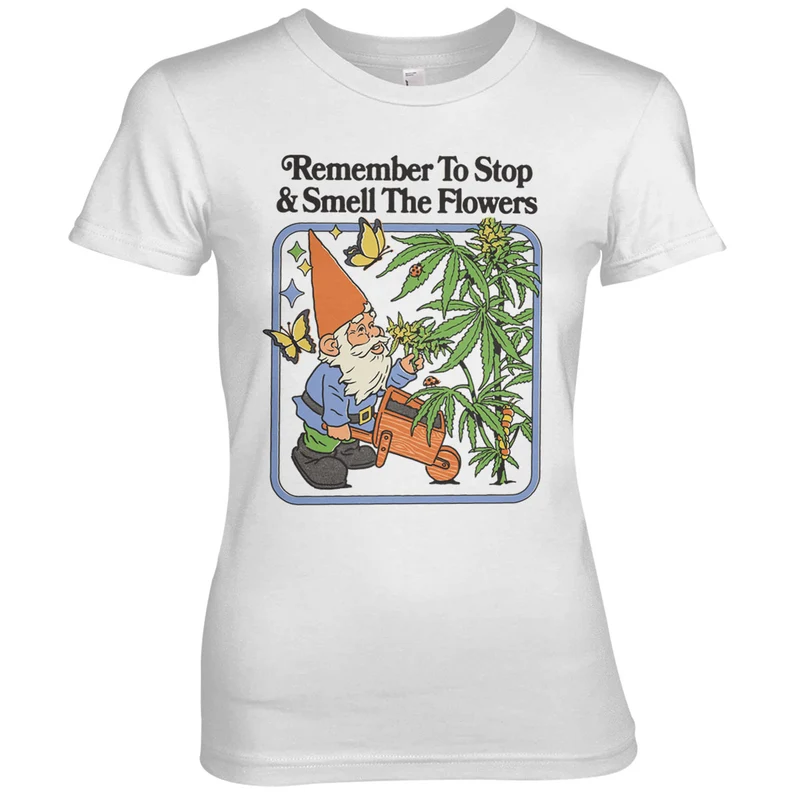 Smell The Flowers Girly Tee