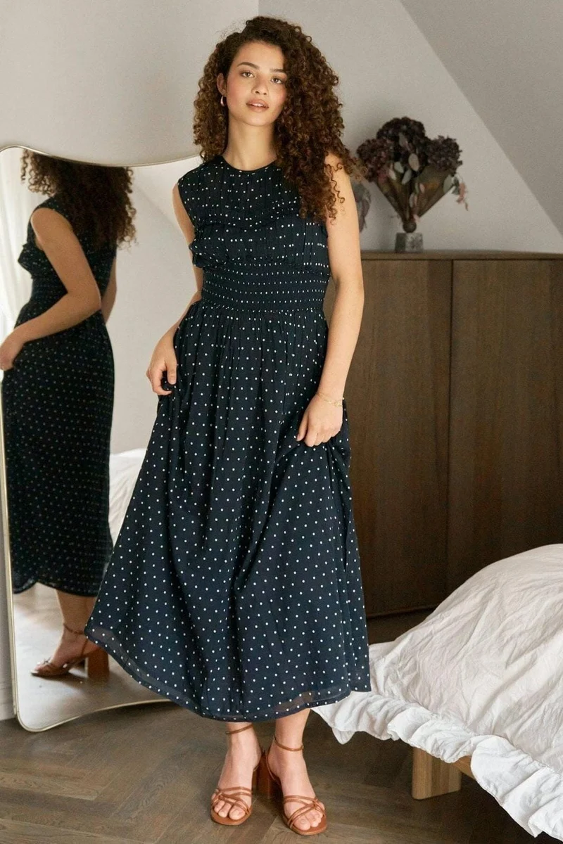 Neo Noir - Myrna Dot Dress 166384 - 100 - Black