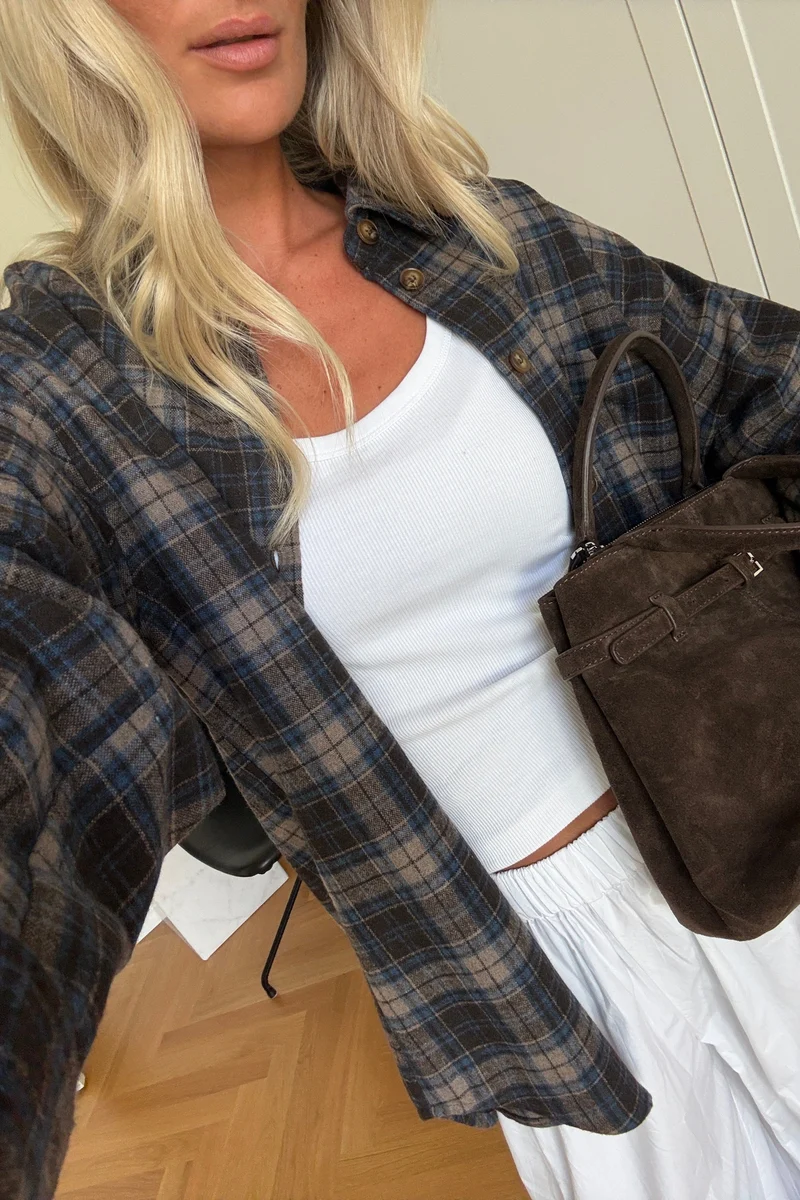 Noella - N-Marlon Shirt 17130001 - 1545 - Brown Blue Check