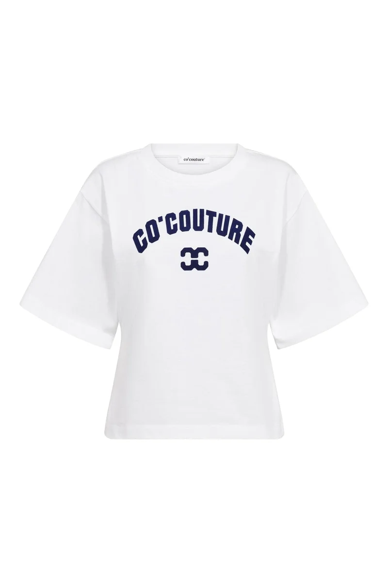 Co´Couture - 43013 Zengacc Tee O-Neck 500108 - 10011 - White - Blue