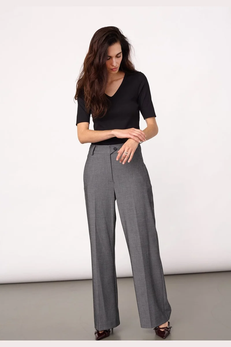 Co´Couture - Jackycc Wide Pant 500292 - 65003 - Mid Grey