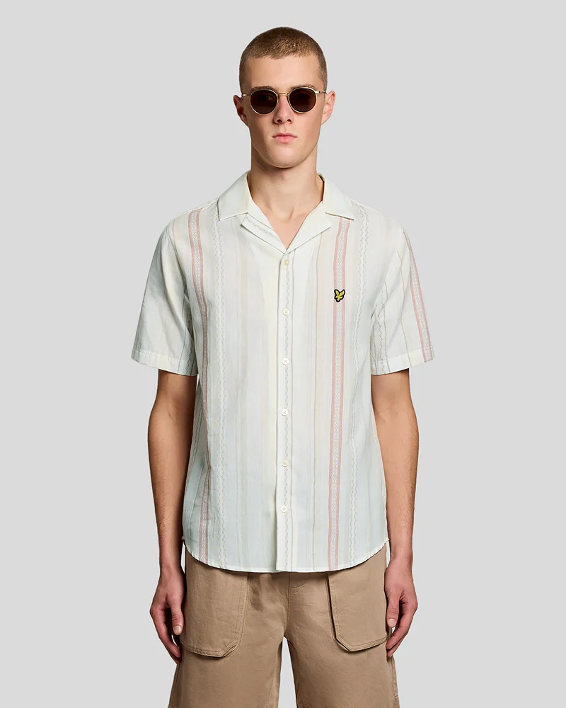 Short Sleeve Zig Zag Stripe Shirt