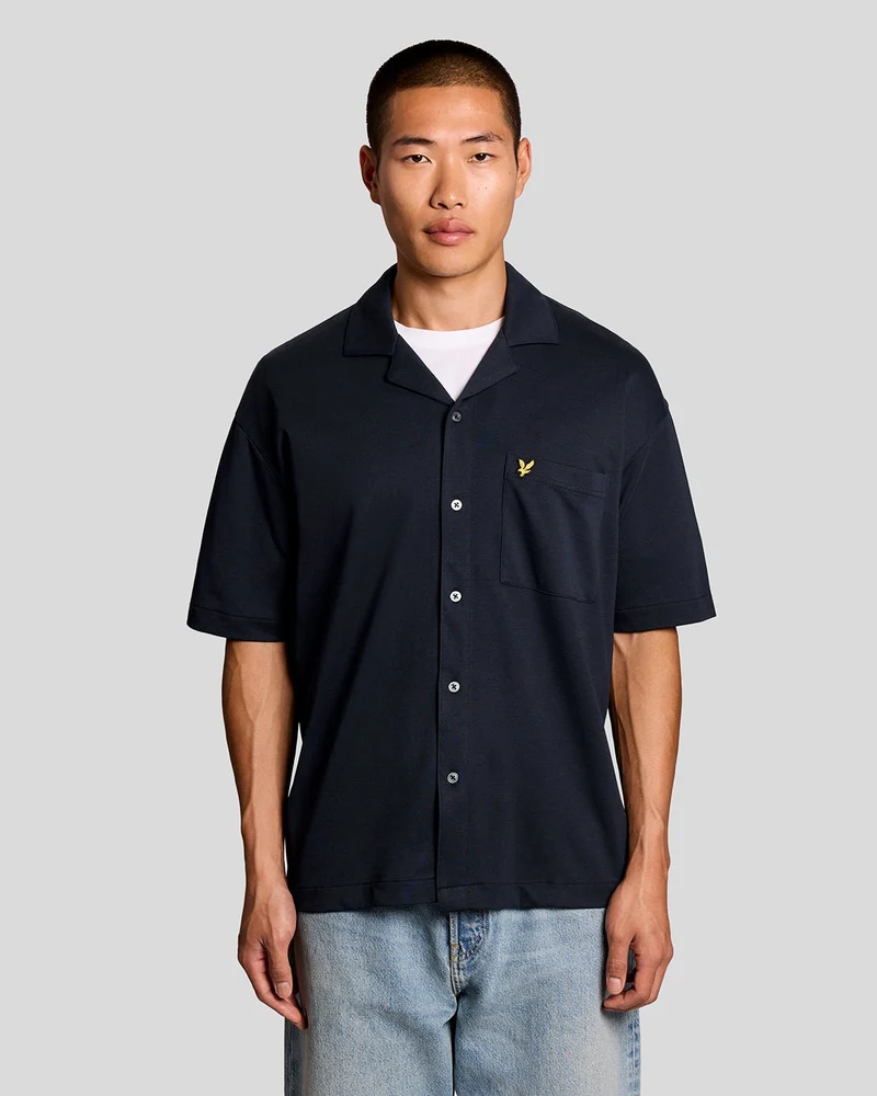 Short Sleeve Revere Collar Shirt