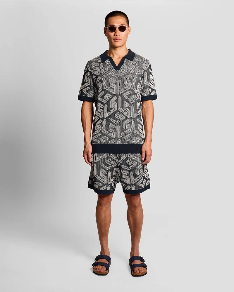 Emblem Ribbed Knitted Shorts