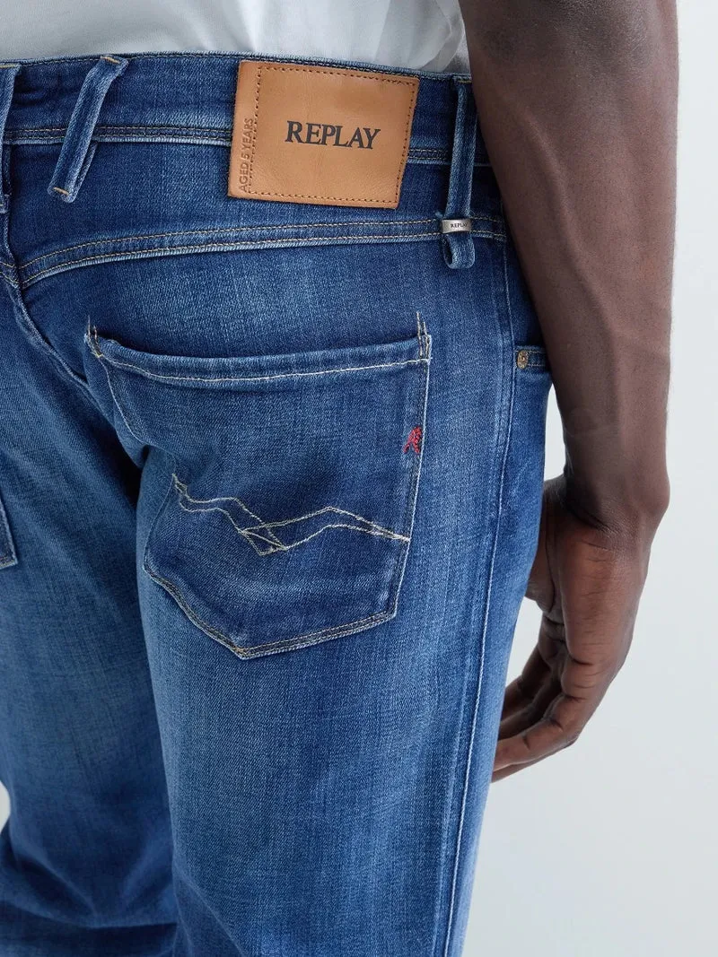 REPLAY Anbass Aged Eco Jeans - Deep Blue Power