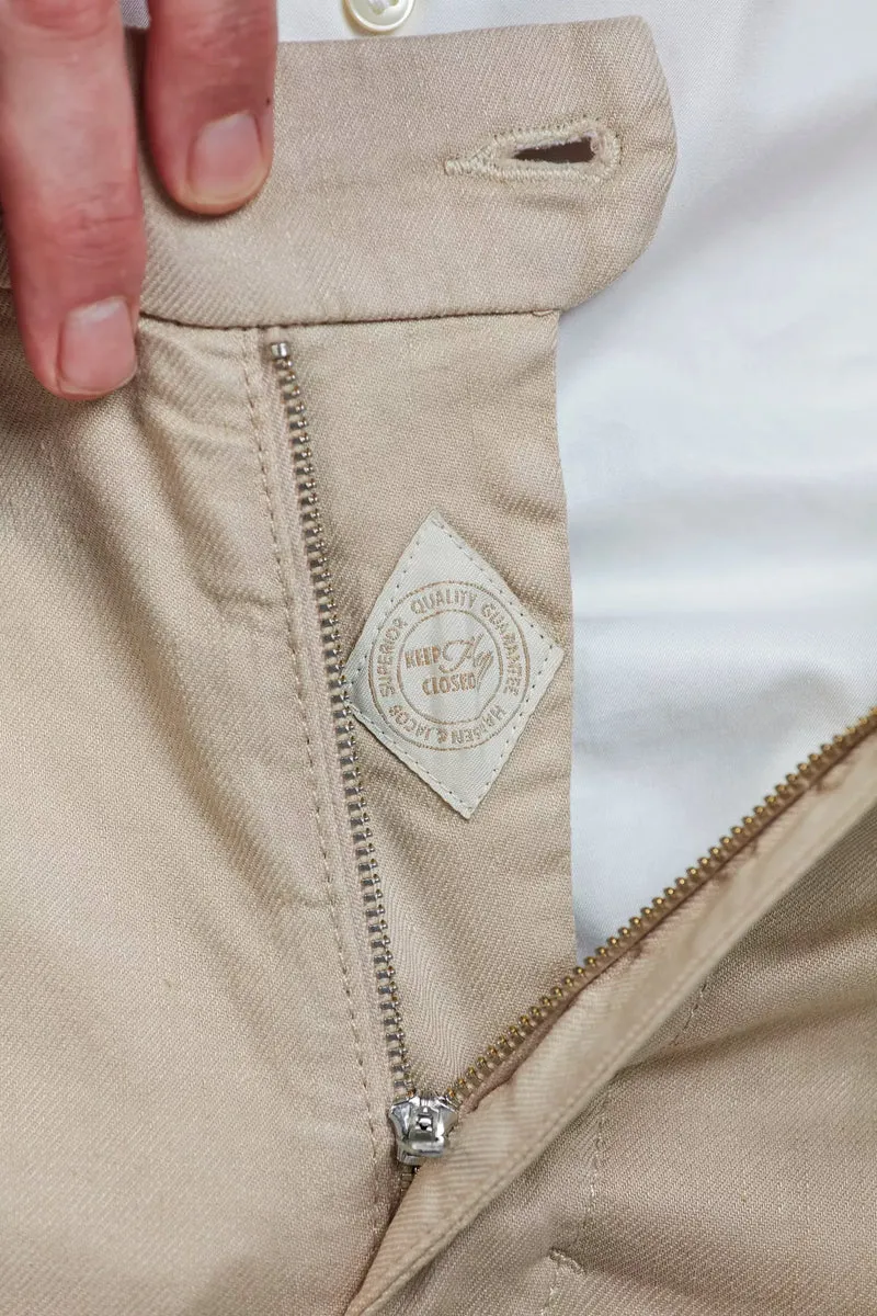 HANSEN & JACOB Cotton/Linen Stretch Chinos - Beige