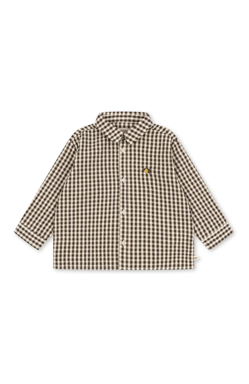 Kim LS Shirt - Choco Check