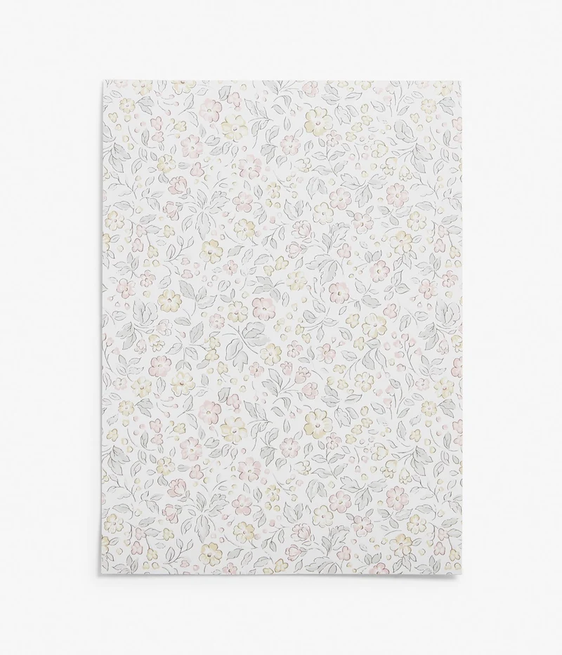 Forest Friends white wallpaper sample