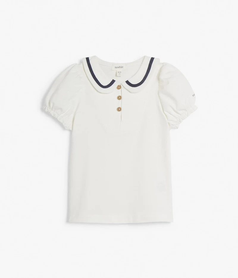 Kids white sailor top