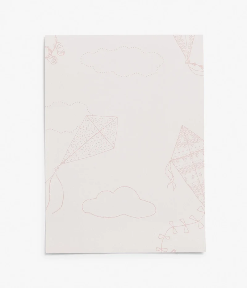 Up & Away pink wallpaper sample
