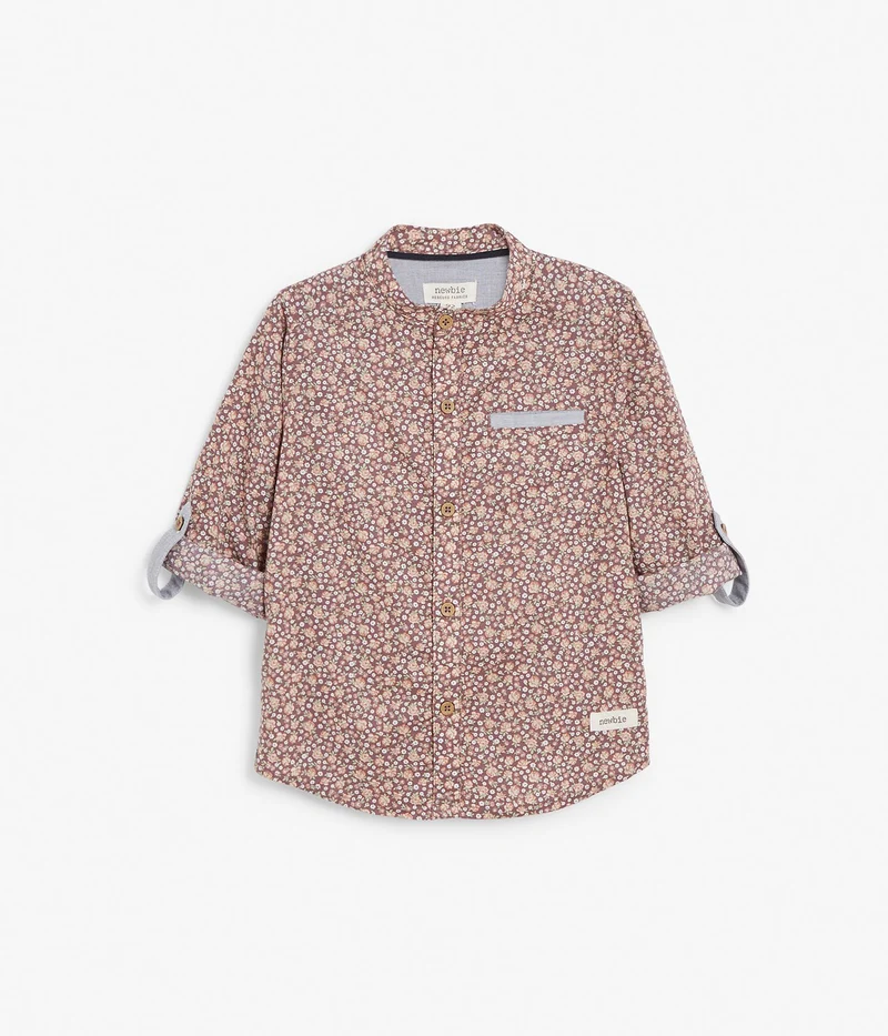 Kids purple floral print shirt