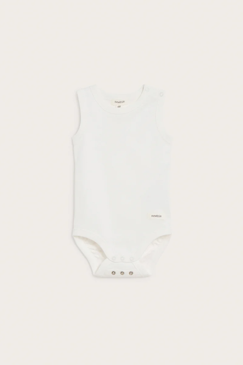 Baby white sleeveless vest
