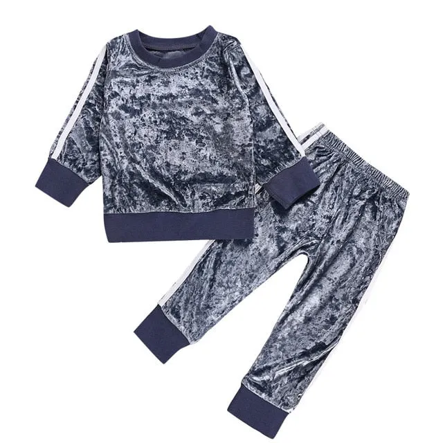 MUQGEW Fashion Baby Girls clothes Children clothing set Long Sleeve Tops+Pants Winter clothes for children conjunto menina roupa