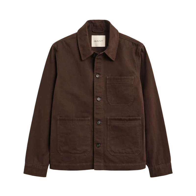 Twill Overshirt - Black Brown