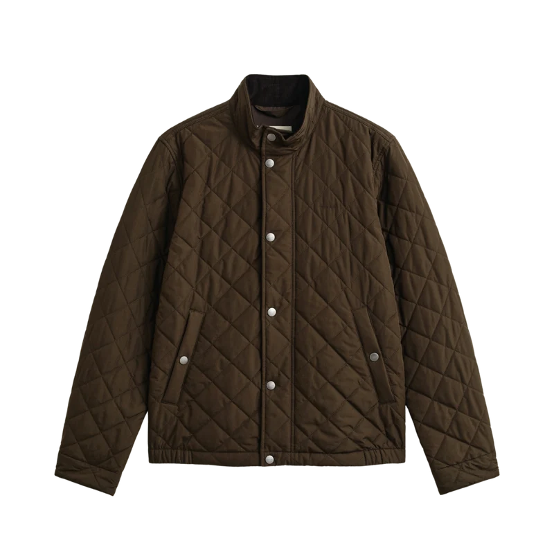 Quilted Jacket - Black Brown