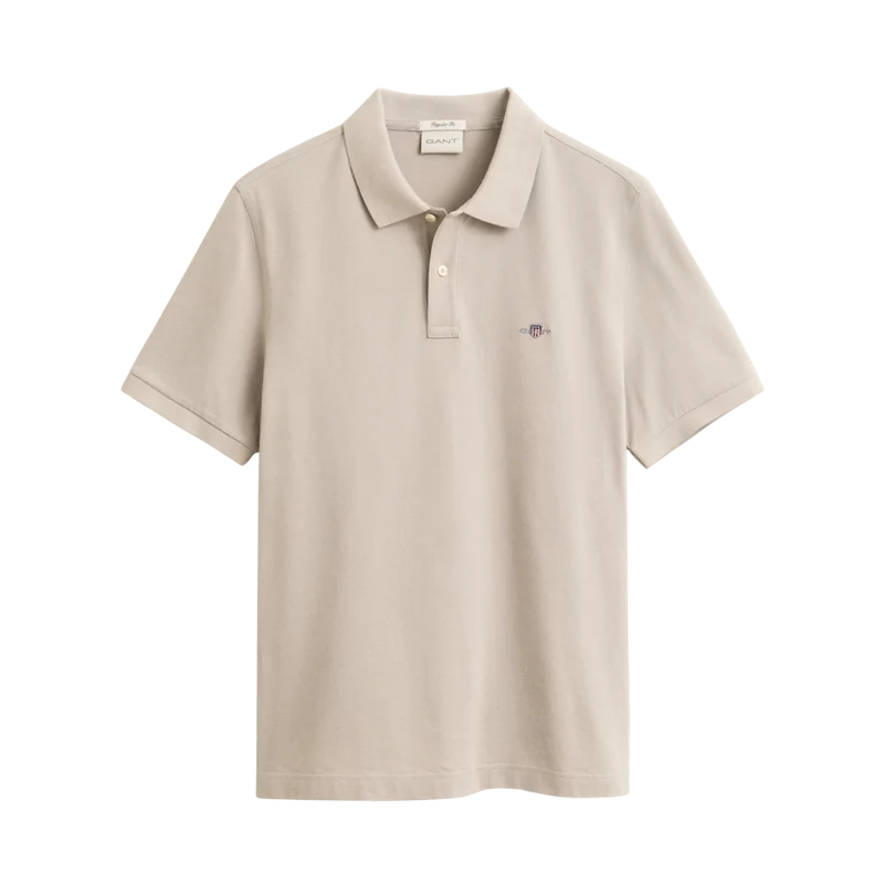 Shield SS Pique Polo - Clay Beige