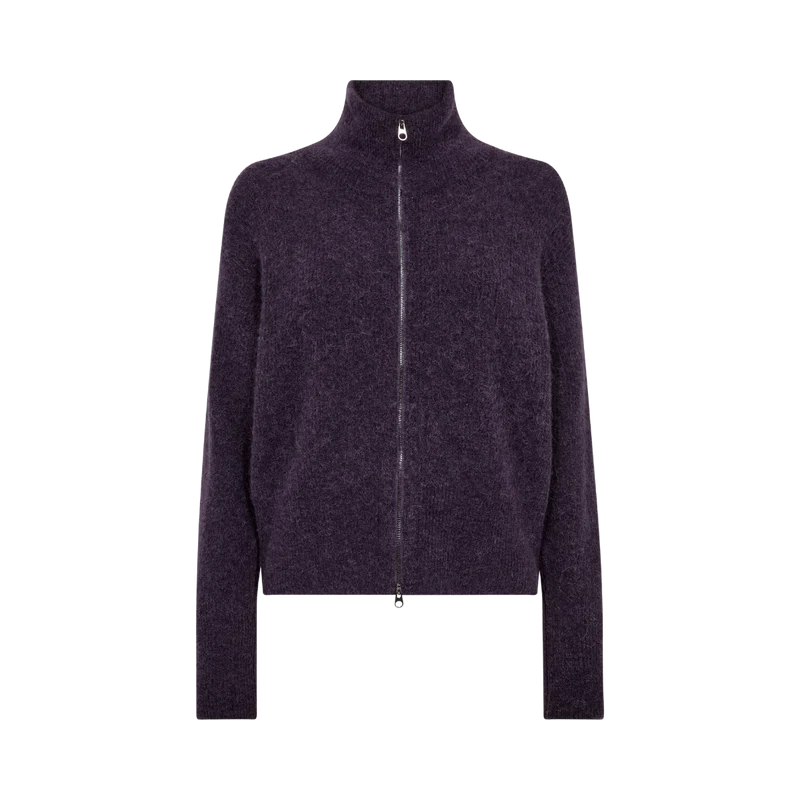 MMThora Knit Zip Cardigan - Sweet Grape