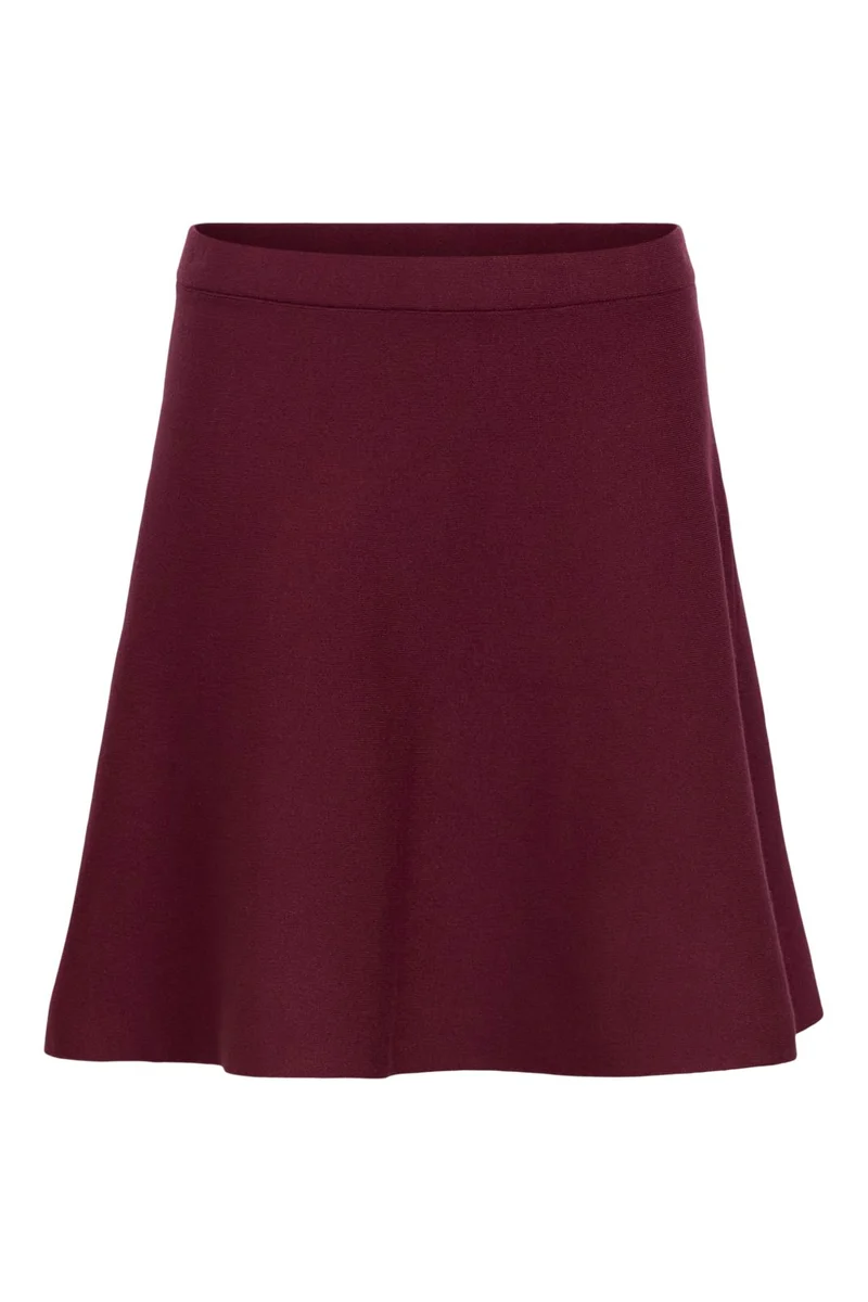 Object - Objreynard Short Knit Skirt - 5131844 Windsor Wine