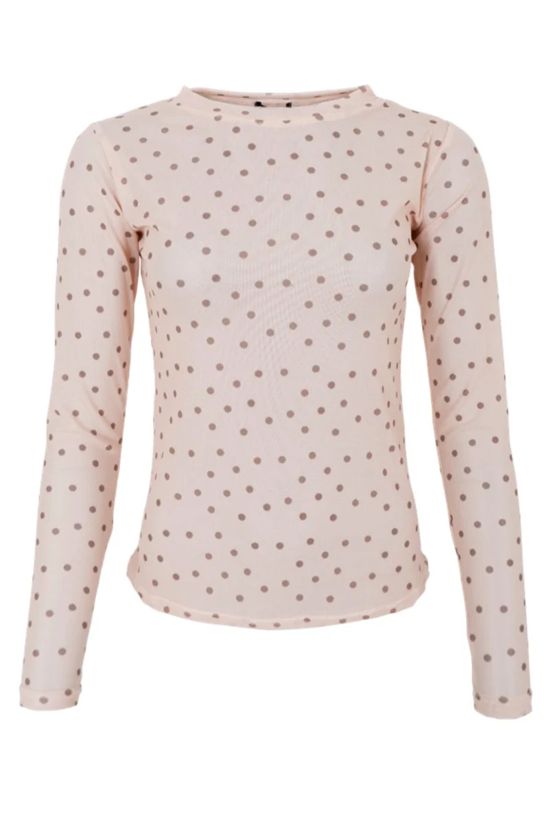 Black Colour - Bcannie Mesh Blouse 3846 - Shirts - Powder Dot
