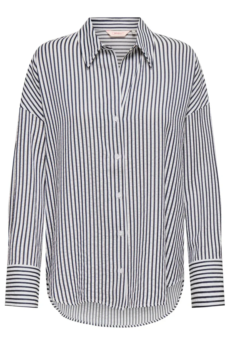 Only - Onloregon Bari L/S Stripe Shirt - 4965813 Black Bright White