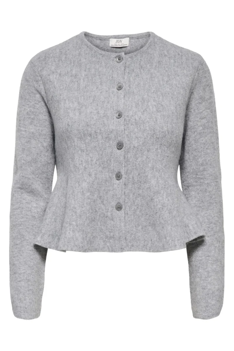 JDY - Jdyrosemary Life L/S On Cardigan Knt - 5053606 Light Grey Melange