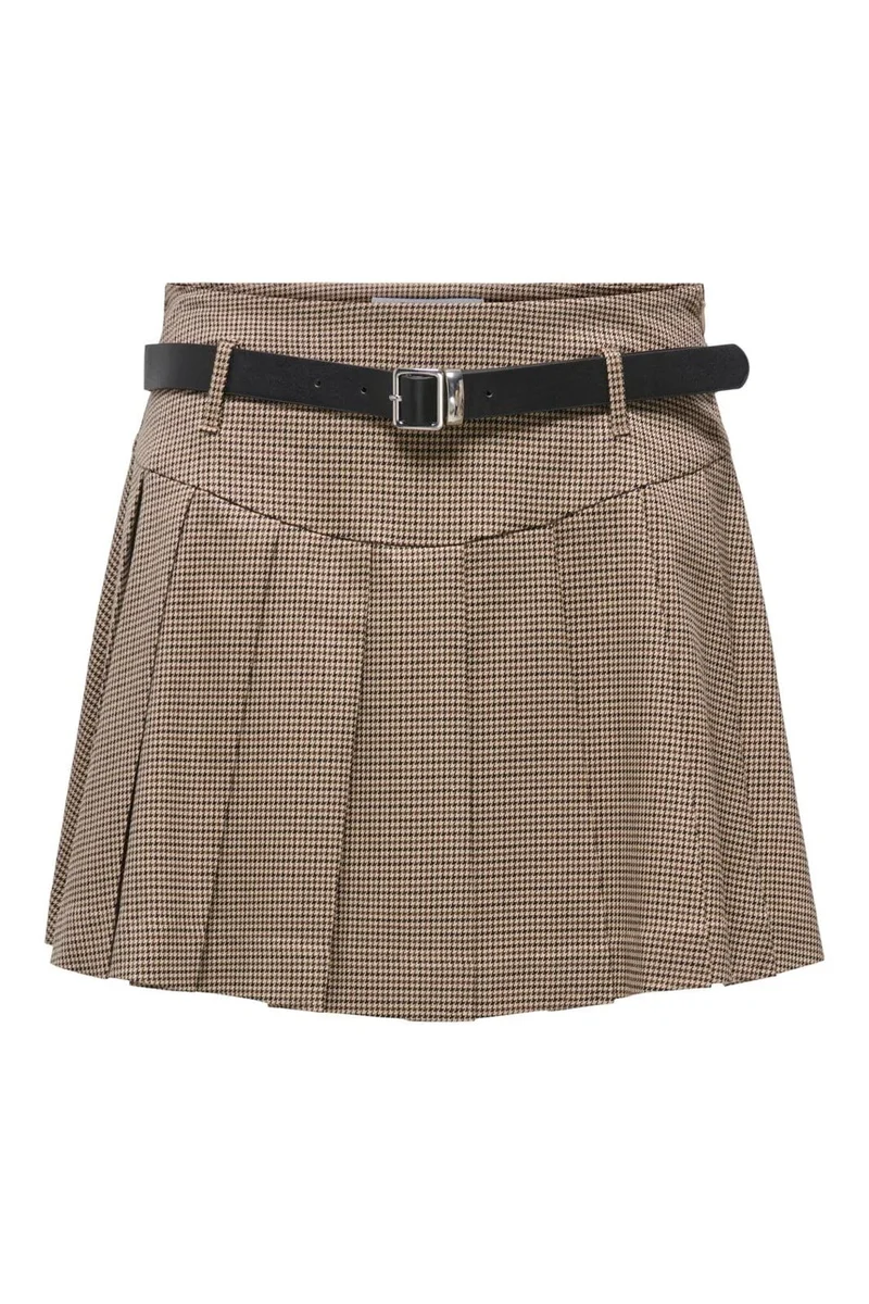 Only - Onlhollis Belt Check Skirt Tlr - 5066070 Amphora Slate Black & Black