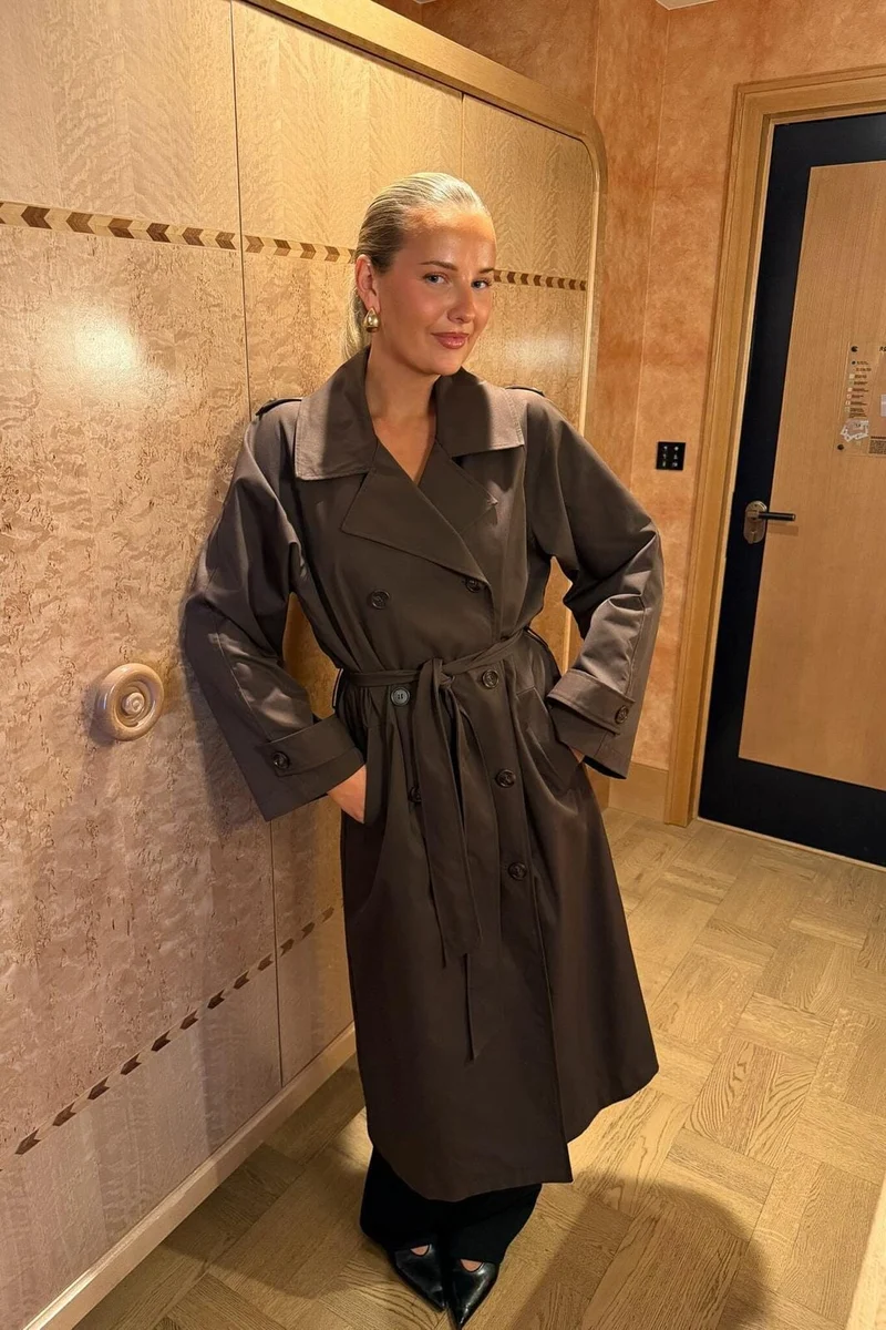 Byic - Evieic Trenchcoat A25403 - Chocolate Brown