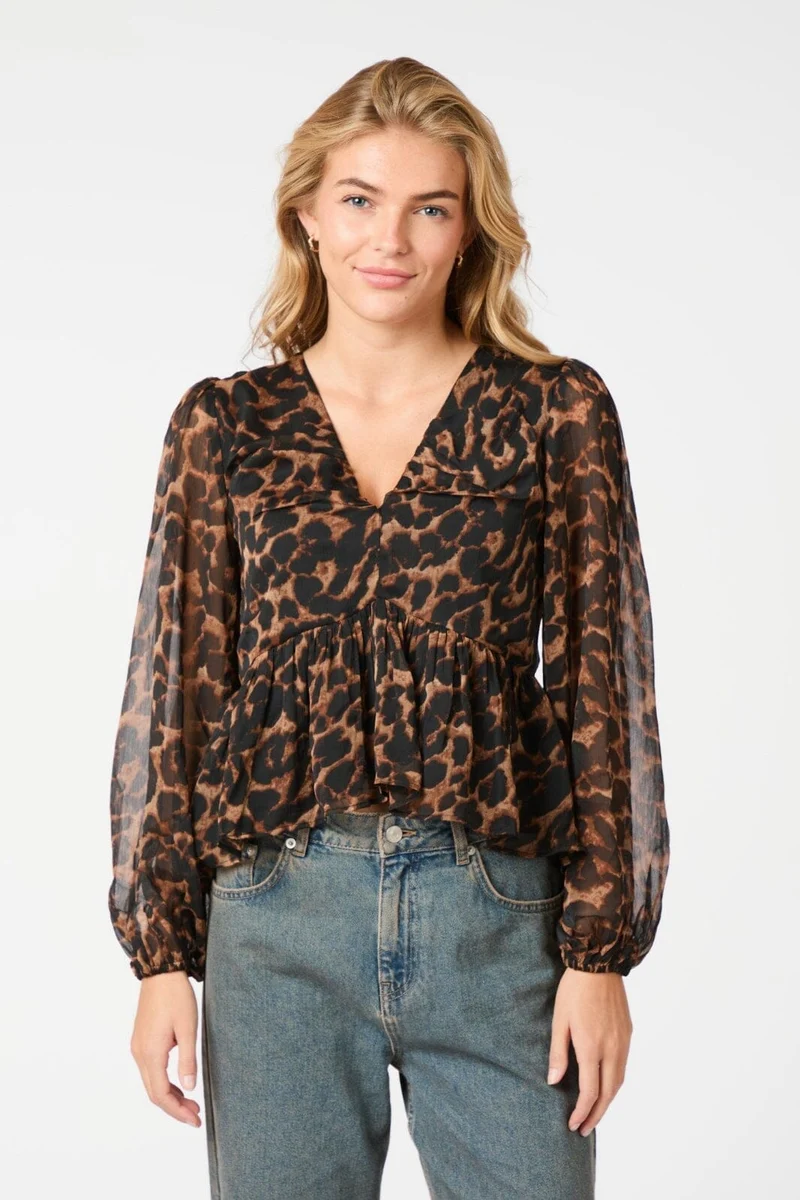 Neo Noir - Timmy Leo Blouse 164310 - Leopard