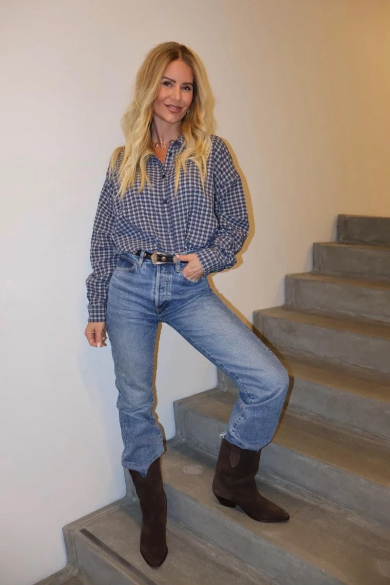 Valentin Studio - Cowboy - Navy W.checker