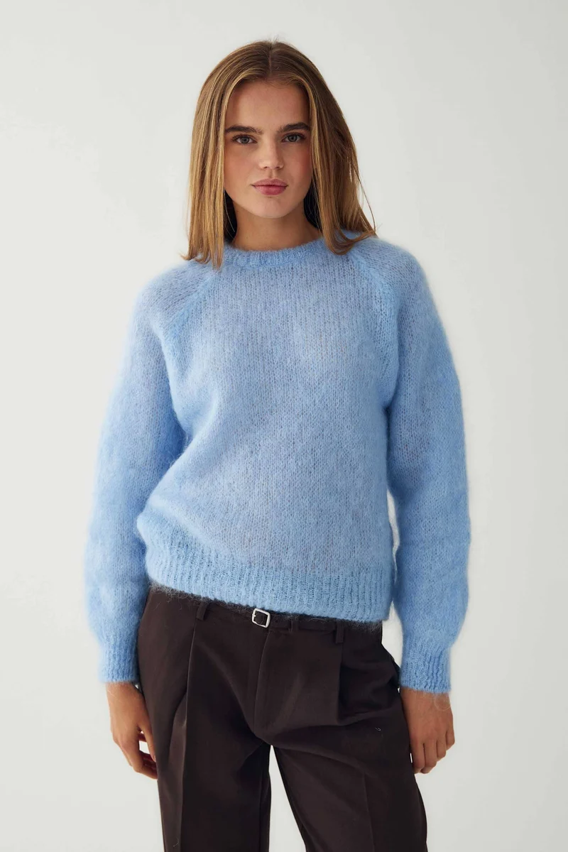 Noella - N-Latora Mohair Knit 15250002 - 1447 - Baby Blue