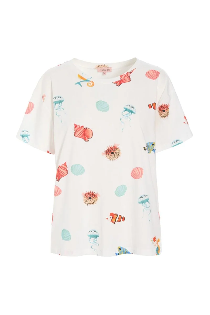 Hunkøn - Azura T-Shirt 26012 - White Ocean