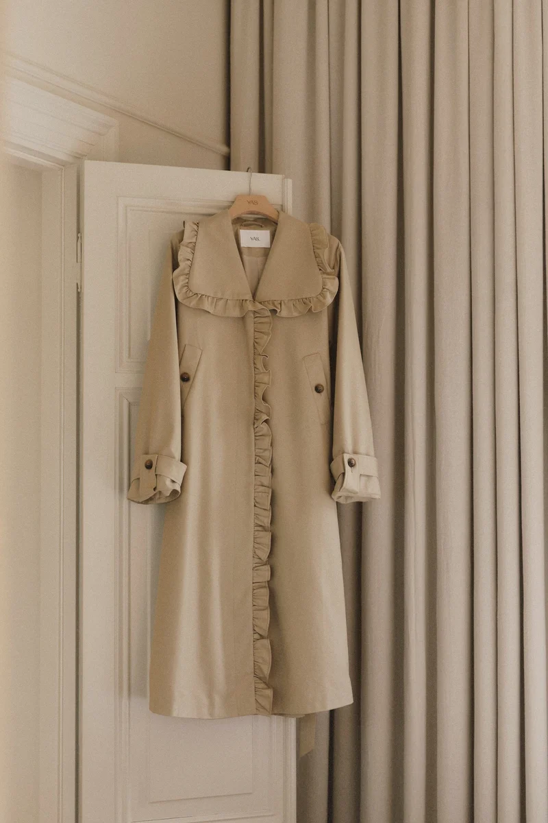 YAS - Yaselsana Ls Long Trenchcoat - 5104375 Travertine