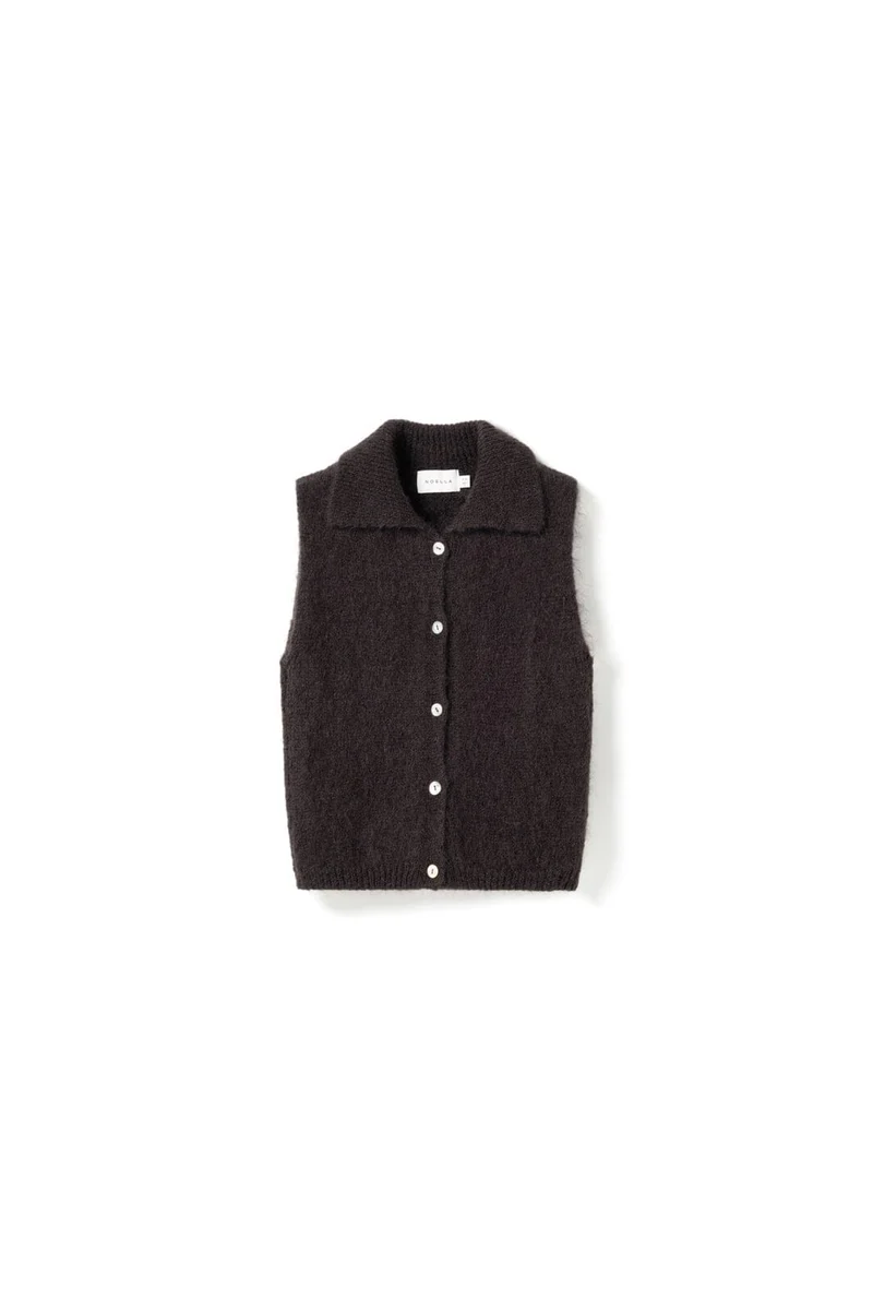 Noella - N-Makana Knit Vest 16770002 - 1021 - Chocolate Brown