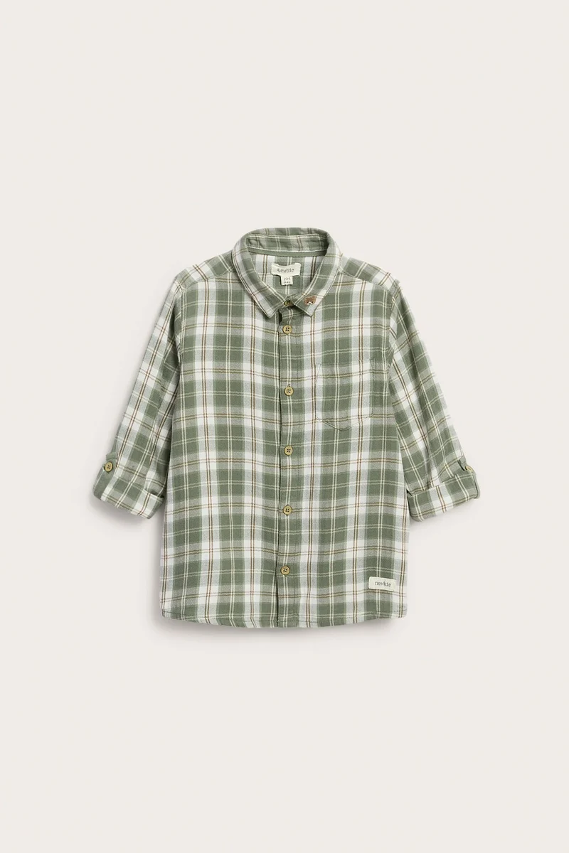 Kids checked shirt with embroidery