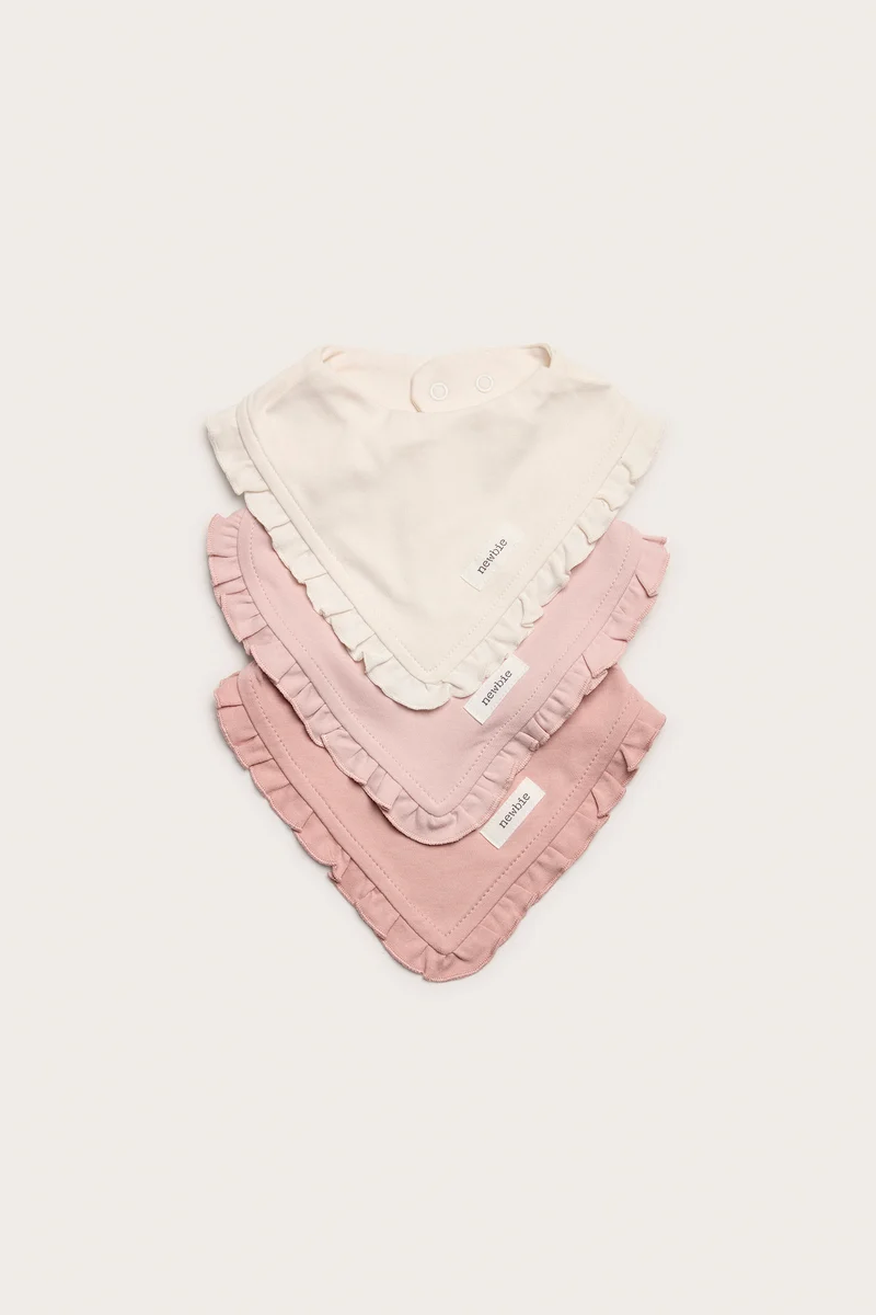 Baby pink bibs 3-pack