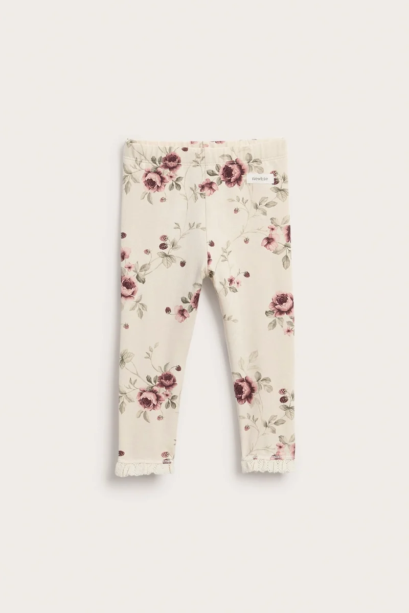 Baby floral leggings with frill