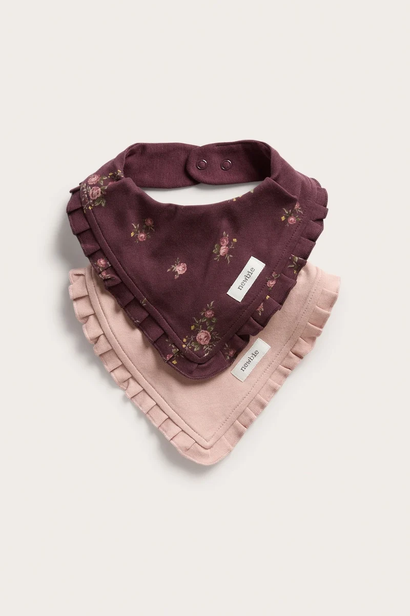 Baby 2-pack bibs with ruffle