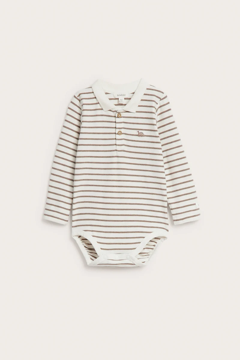 Baby bodysuit with collar