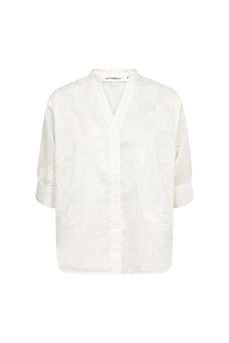 Co´Couture - Viviancc S/S Blouse 500431 - 10003 - Creme