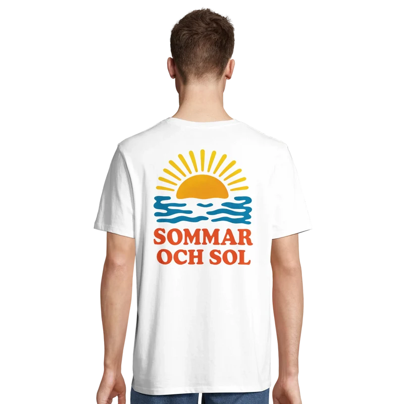 T-shirt - Sommar och sol | Ryggtryck | Ekologisk