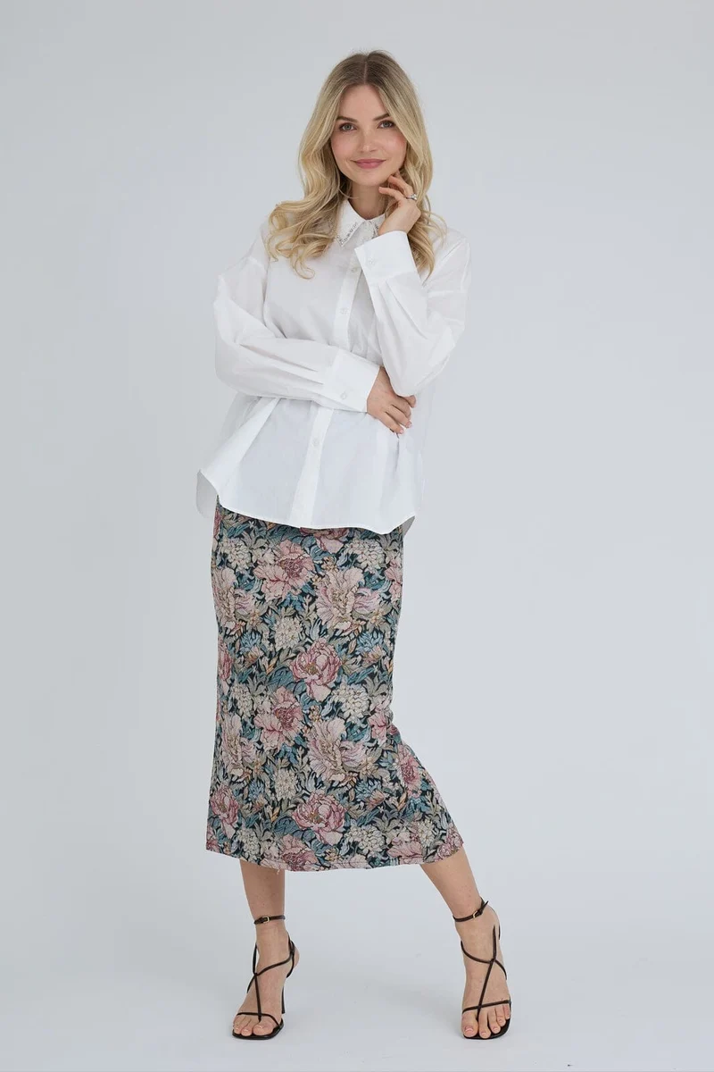 A-View - Brocade Skirt AV9408 - 311 - Sand/Black
