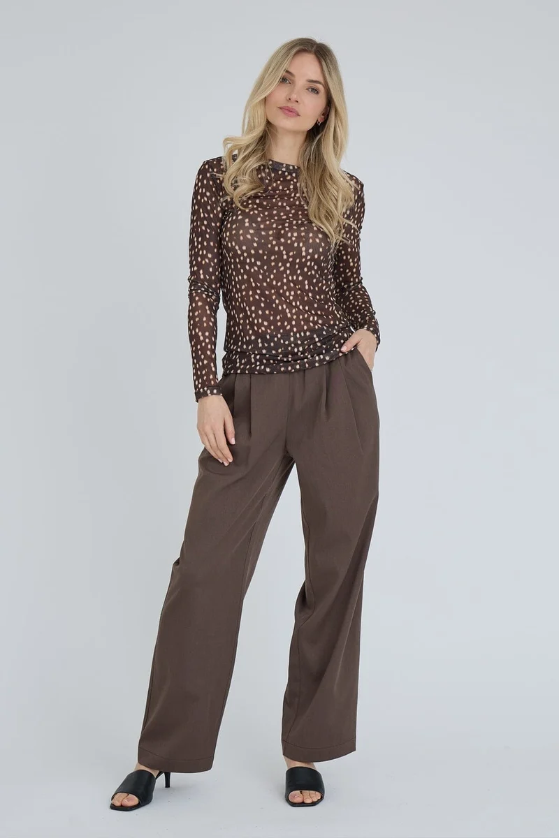 A-View - Silke Bambi Blouse AV8342 - 194 - Dark Brown