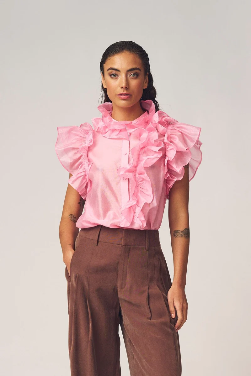 Gossia - Emblago Blouse G3160 - Bubblegum