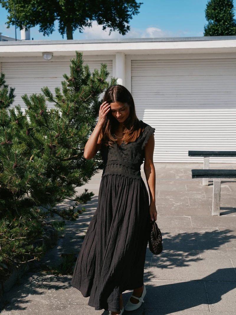 Neo Noir - Arista Lace Dress 169643 - 676 - Dark Brown